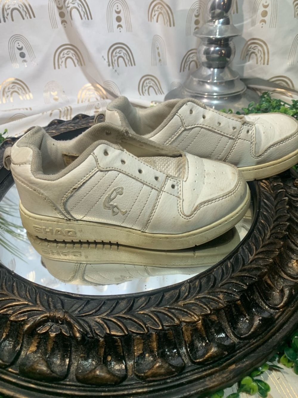 White Leather Low-Top kids SHAQ  Sneakers